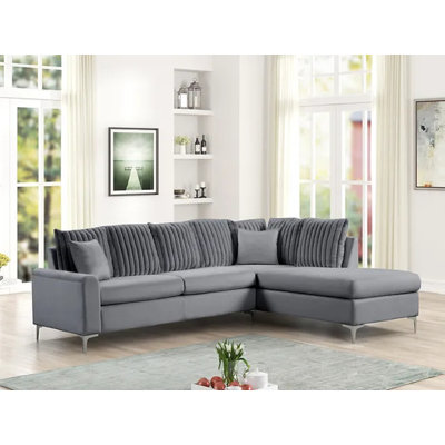 Canapé modulaire en velours Eliana