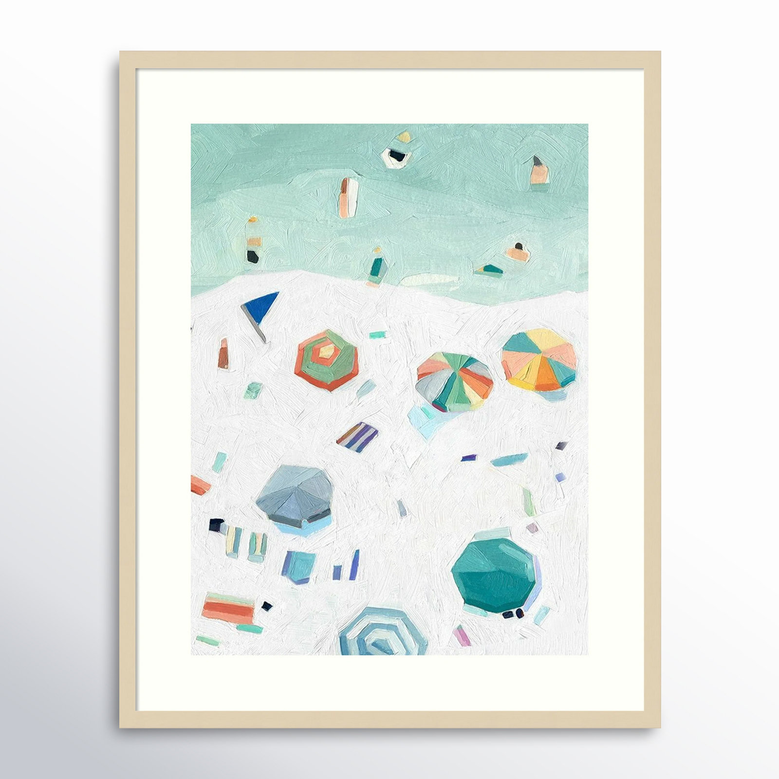 Beach Vista II by Emma Scarvey, Natural Framed Paper, 29" H x 23" W