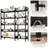 Corner Bookshelf, 5-Tier L-Shaped Industrial Bookcase, Convertible Storage Display Shelf for Living Room or Office-379232753