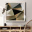 Toile encadrée de qualité supérieure Gold Polygon Wall II - prête à être accrochée-2081157415-2081157410
