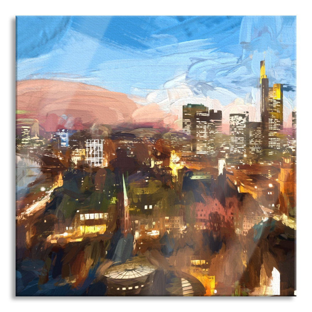 Glasbild "Frankfurt Am Main Skyline"