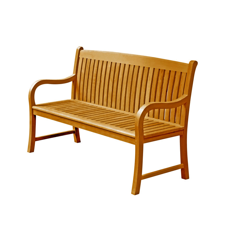Banc d'extérieur en teck Nelvis, Brun, H 37,5 po x l 60 po x P 23,5 po