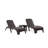 Roma Outdoor Wicker Chaise Lounge with Table-866917954-866917965
