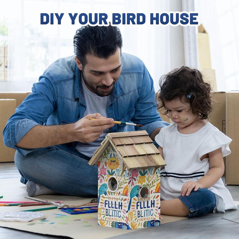  Smart Bird House & Feeder With 3MP HD Camera, AI Bird Species Identification, Wi-Fi Enabled, Blue