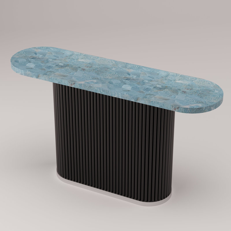 Mason Flûté Console Table, Amazonite