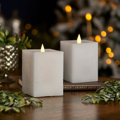Classic Motion Flameless Square Candle Set