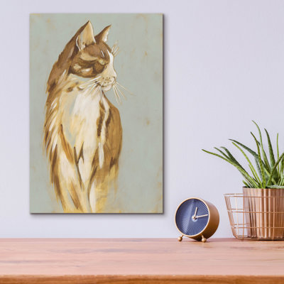 Art mural en verre épique «Lap Cat 1» par Chariklia Zarris, 12 po x 16 po