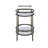 Clear Glass & Brushed Bronze Finish Serving Cart