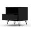 Table de chevet noire Mid-Century Rockefeller 20 | 1 tiroir et 1 tablette ouverte | Idée de cadeau-2078306956