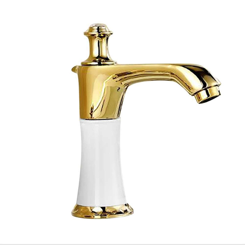 Lavabo vasque rectangulaire en céramique et perle blanche avec capteur de mouvement sans contact Fontana