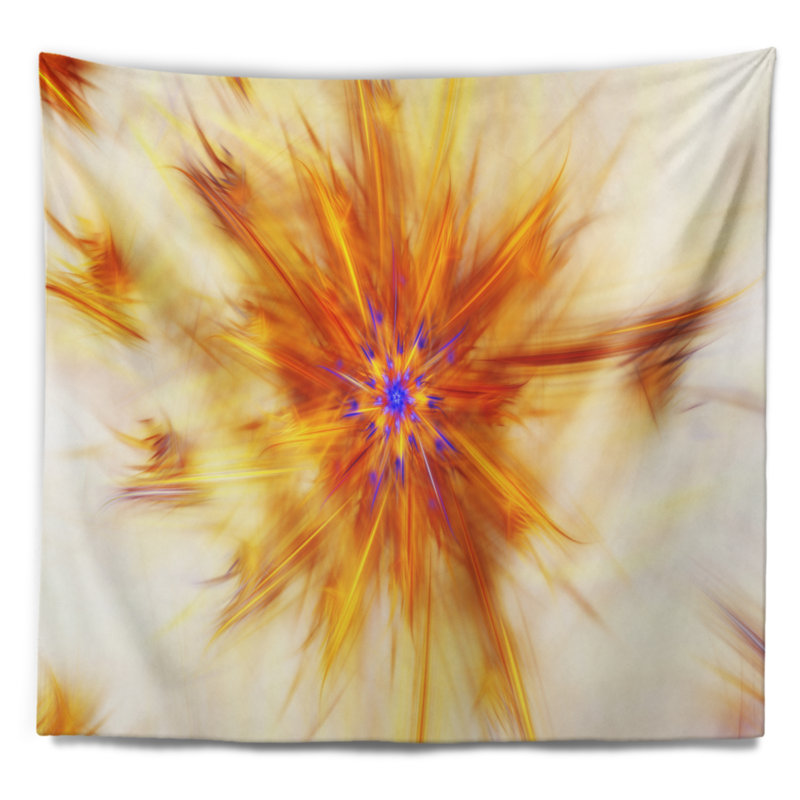 Tapisserie fleur de couleur florale, H 32 po x l 39 po