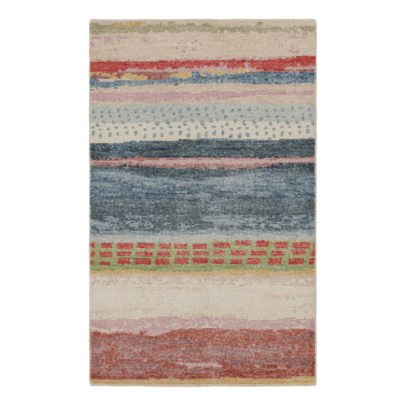 Rug & Kilim’S Distressed Contemporary Abstract Art Rug In Polychromatic Patterns, Rectangle 12' x 15'