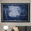Madrid, croquis de carte - Impression sur toile-20749043