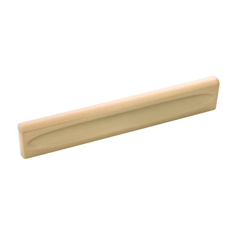 Ingot 5 1/16" Center to Center Bar Pull, 5 1/16", Brushed Golden Brass