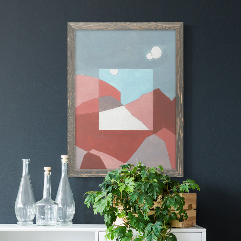 Desert Dreamscape I, toile encadrée de qualité supérieure - prête à être accrochée, Encadré gris, H 23 po x l 32 po x P 1 po