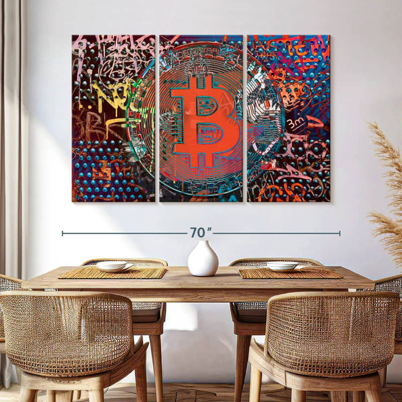 Kerner Bitcoin Graffiti I, 42" H x 65" W