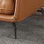 Causeuse coussin orange en cuir véritable-539752448-539752453