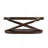 44 Inch Wood Oval Coffee Table With X-Shaped Base,Cocktail Table With Open Storage, Sofa Center Table For Living Room, Home Office,  Espresso