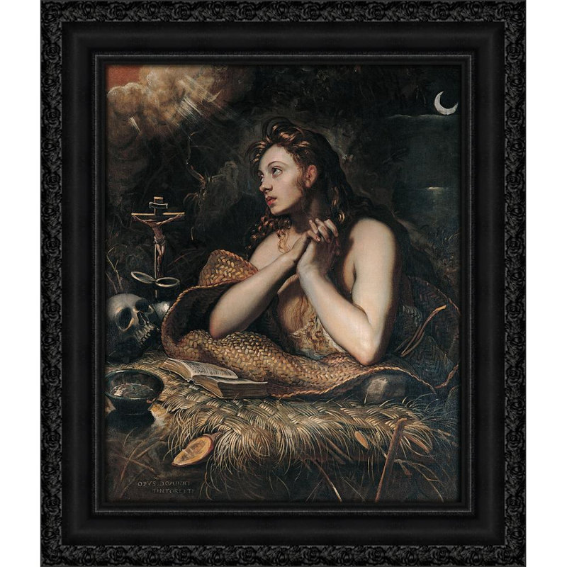 Magdalene pénitente (entre 1598 et 1602), H 18 po x l 15 po