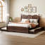 Grand lit plateforme avec 2 grands tiroirs, lit gigogne simple TG-58397084