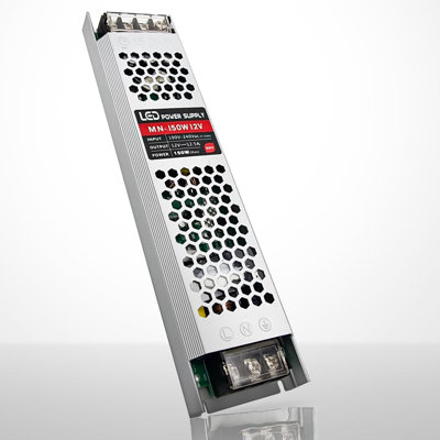 LED Driver 12V Power Supply, AC 190-240V to DC 12V Transformer, Ultra Slim IP20 Constant Voltage LED Adapter