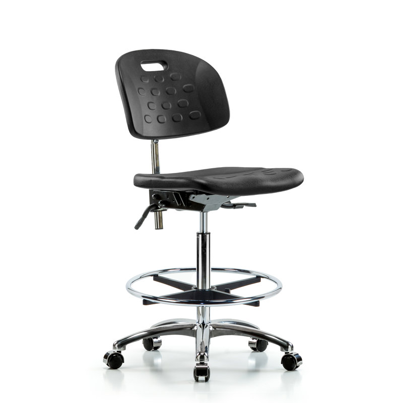 Ashly Drafting Chair, Casters, Included