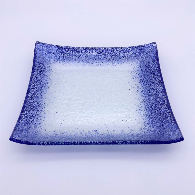 Aleydis 16cm Dessert Plate, Clear/Blue