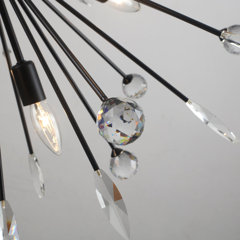 Lustre sphérique en cristal Mareli, Chrome, 8