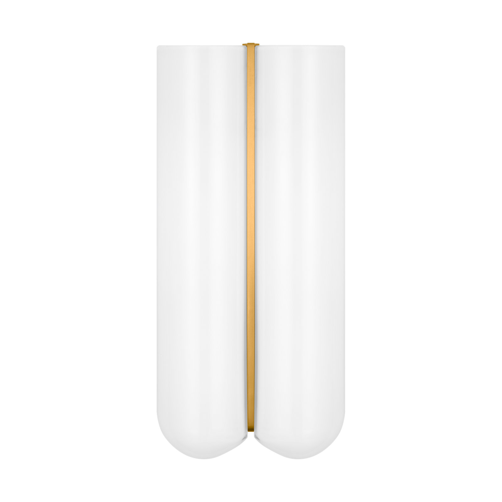 Single Light Glass Dimmable Flush Mounted Sconce, Burnished Brass