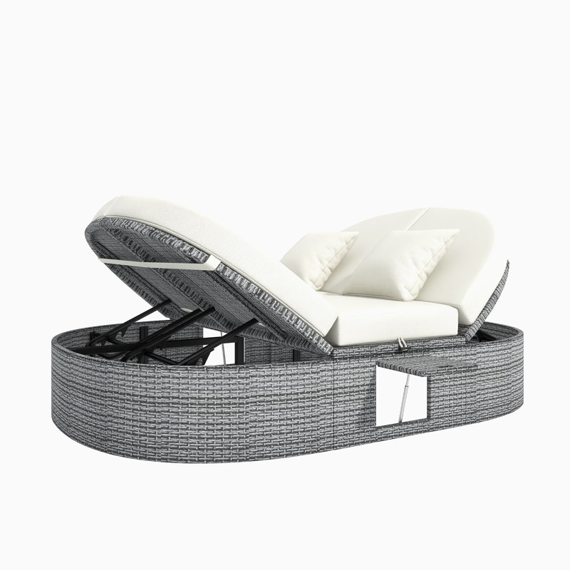Lit de jour d'extérieur pour 2 personnes, Gris, Beige