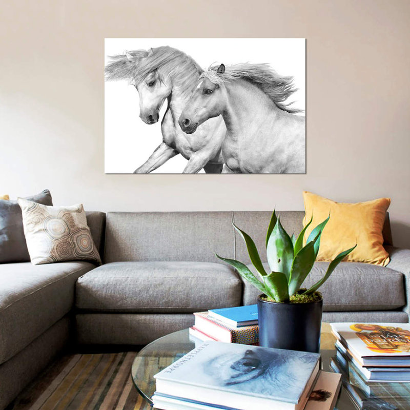 « duo i », impression sur toile, H 8 po x l 12 po x P 0,75 po, Toile tendue, Pas de tapis