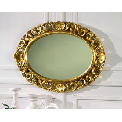 Caceres Wood Flat Wall Mirror