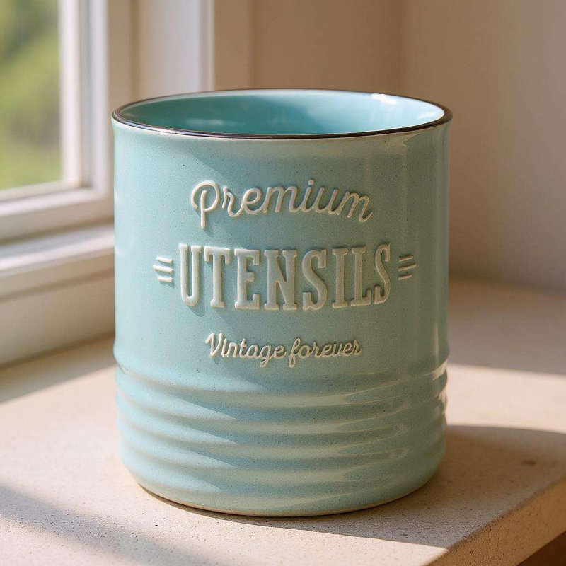 Porte-ustensiles Farmhouse, 6 po, Turquoise