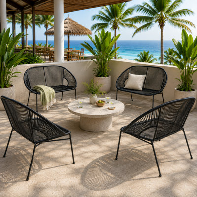 Solara Outdoor Loveseat Set of 4