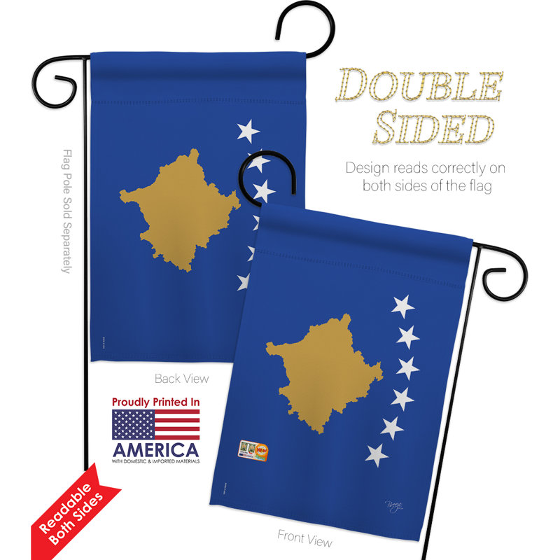 Double Sided 18.5'' H x 13'' W Polyester Flag Set