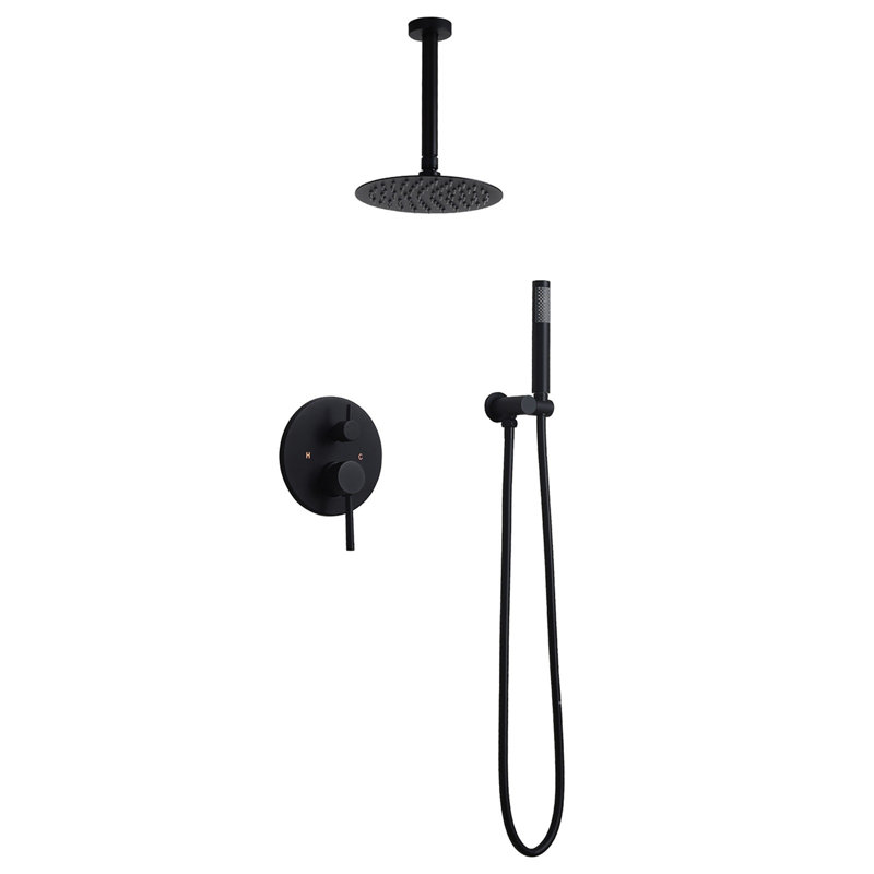 Système de douche complet avec valve brute, 10"