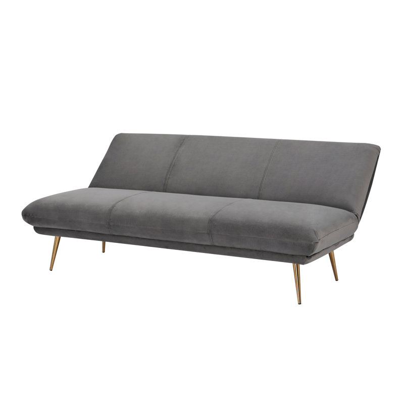 Elspeth Full / Double 63.7'' Upholstered Sleeper, Gray 100% Polyester