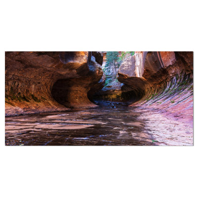 «Cave in Zion National Park Utah», reproduction de photo sur toile tendue
