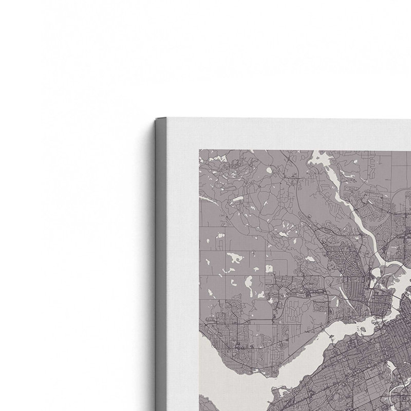 Ottawa Street Map, reproduction d'art sur toile, Toile tendue, 12 po x 18 po