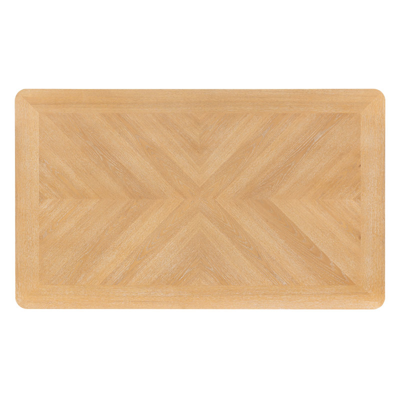 Rectangular Dining Table with Parquet-Style Top, Espresso