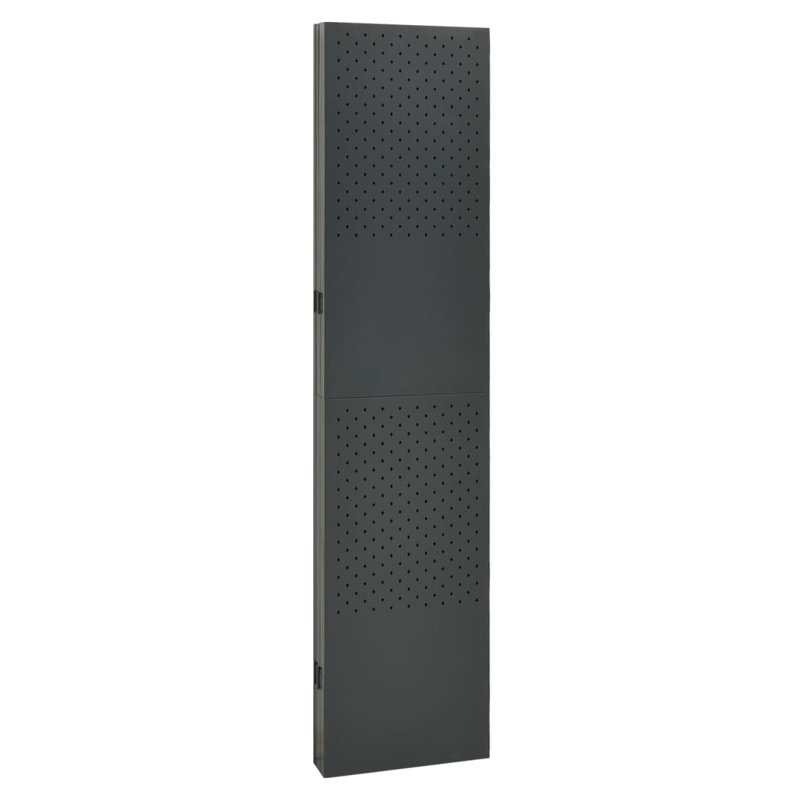 Anthracite Steel 3-Panel Folding Room Divider