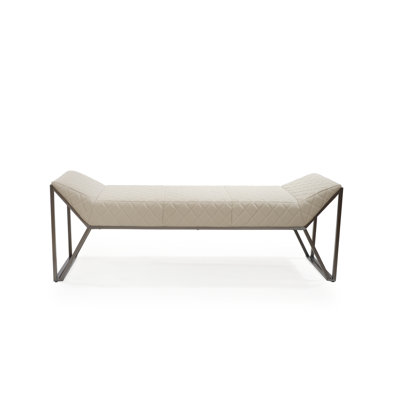 Banc rembourré en similicuir Makaria