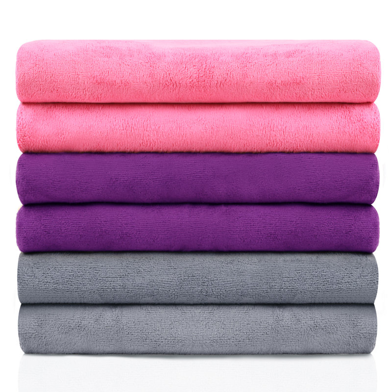 Makendy Bath Towel, Pink/Purple/Gray