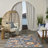 Gregori Blue Rose Farmhouse Rug-635770373