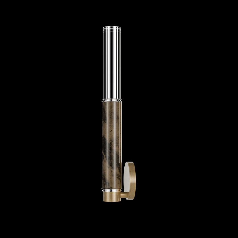 LED Wallchiere, Gold Leaf/Nickel/Charcoal