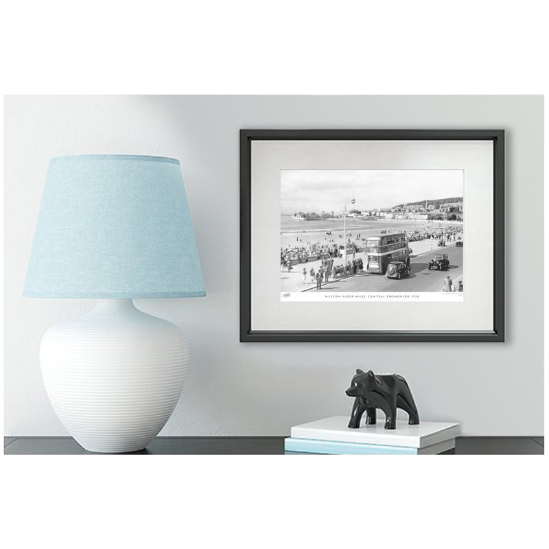 Weston-Super-Mare, Central Promenade 1950 - Single Picture Frame Print, 45cm H X 60cm W x 2cm D