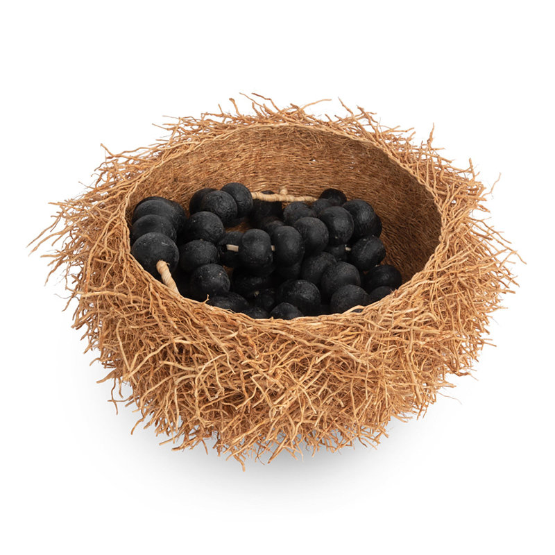 Glass Beads (Loose), Black, 14.5" H x 5.5" W x 1.5" D