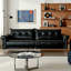 Canapé modulaire noir en similicuir-1954335065