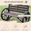 Banc de repos d'extérieur rustique en forme de roue de chariot de 41 pouces, résistant aux intempéries, 2 places, construction en bois de sapin massif, style banc de porche en bois, résistant aux intempéries.
