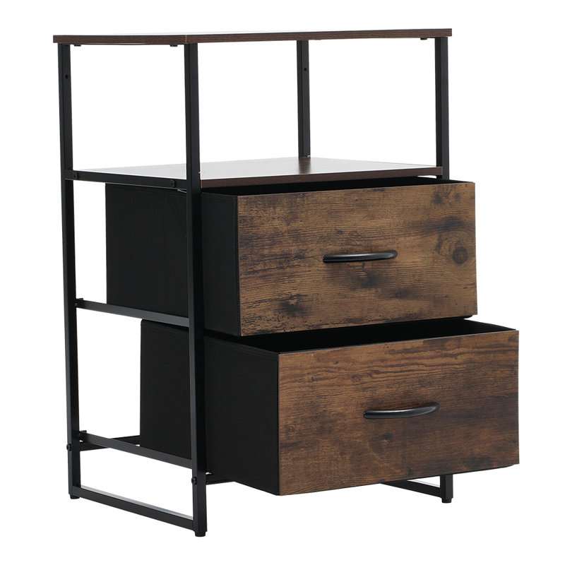 Vonda 2 Drawer 45Cm W Bedside Table